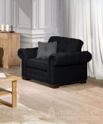 Fauteuil Groenveld - fauteuils - Zwart, Nieuw, Zwart, Stof