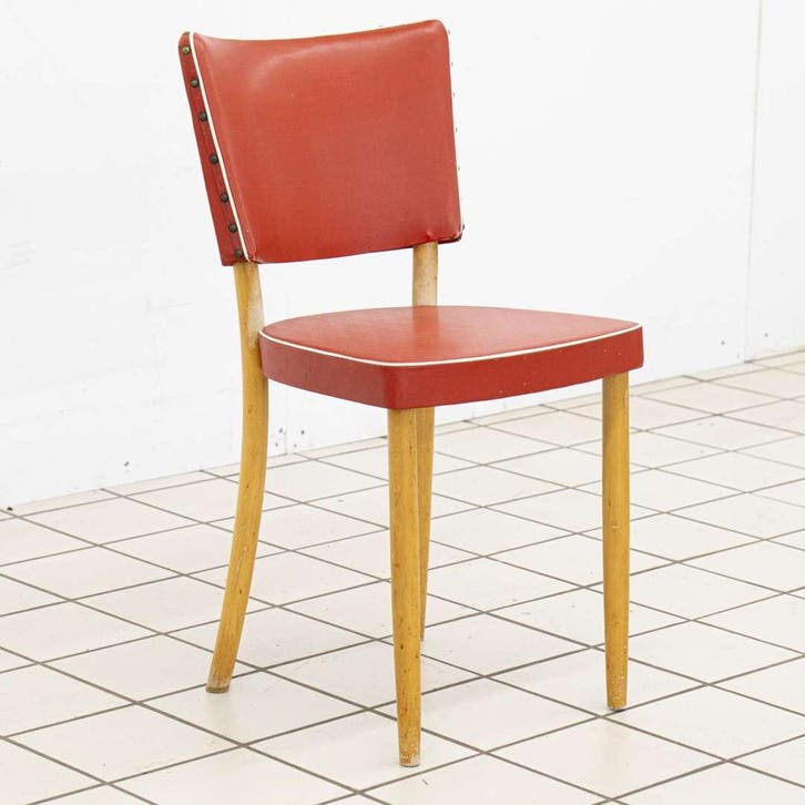 Rode Retro Stoel, Huis en Inrichting, Stoelen, Ophalen of Verzenden