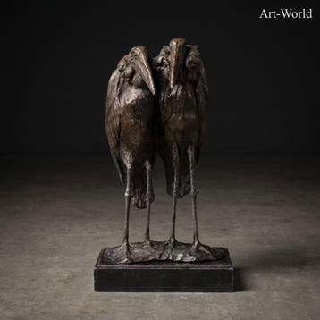 Beeld, Exclusief beeld: Maraboe ooievaars 36 cm / 5.6 kg -, Antiek en Kunst