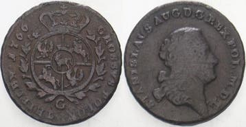 3 Grosze 1766 G Krakau Polen Stanislaus August 1764-1795, Verzenden