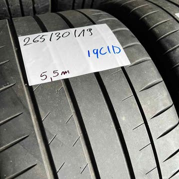 2 x Michelin Pilot Sport 4 265-30-19 Zomerbanden 5,5mm, 19 inch, Gebruikt, 265 mm, Ophalen of Verzenden