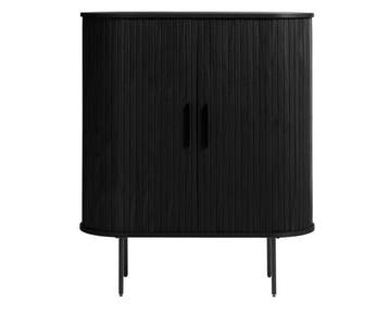Opbergkast Nola eiken 100x40x118 cm - Zwart, Ophalen of Verzenden, Nieuw