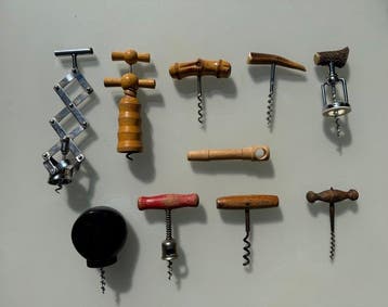 Kurkentrekker (10) - Hout, Metaal, Plastic, Been - 10