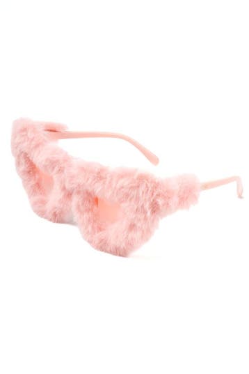 KIMU® Hartjes Bont Zonnebril Lichtroze Montuur Kunststof Lic, Ophalen of Verzenden, Nieuw, Feestartikel, Carnaval