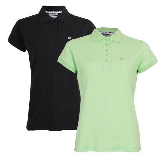 Donnay Donnay Dames - 2-Pack - Polo Shirt Lisa - Zwart &, Kleding | Dames, T-shirts, Nieuw, Verzenden