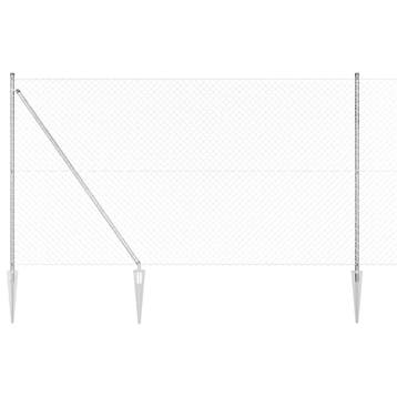 vidaXL gaashek met grondpennen 10 x 1,5 m Gegalvaniseerd, Verzenden, Nieuw, IJzer