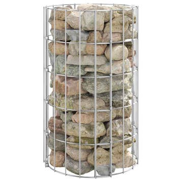 vidaXL Gabion paal rond Ø30x50 cm gegalvaniseerd staal, Verzenden, Nieuw, IJzer