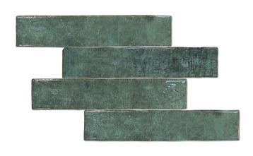 Wandtegel Equipe Kaizen Handvorm Stonelook Groen Glans 5x25, Doe-het-zelf en Verbouw, Nieuw, 20 tot 40 cm, 10 m² of meer, Wandtegels