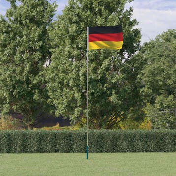 vidaXL Vlag met vlaggenmast Duitsland 5,5 m aluminium, Diversen, Verzenden, Nieuw