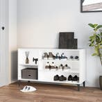 vidaXL Schoenenkast 102x36x60 cm bewerkt hout hoogglans wit, Verzenden, Nieuw