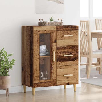 vidaXL Dressoir Oud Hout 69,5 x 34 x 90 cm Bewerkt hout, Huis en Inrichting, Verzenden, Nieuw, Overige houtsoorten, Minder dan 50 cm