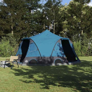 vidaXL Dome Tent voor 4 Personen 4-persoons Blauw, Verzenden, Nieuw, Tot en met 2