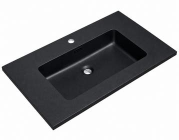 Badplaats Wastafel Angela 80 x 48 cm - Zwart - Wasbak, Verzenden, Nieuw