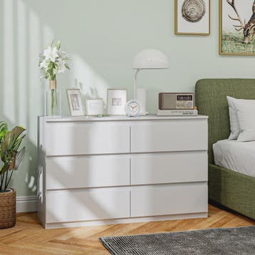 Moderne Commode met 6 Lades - Stijlvolle Slaapkamer Opbergka, Verzenden, Nieuw
