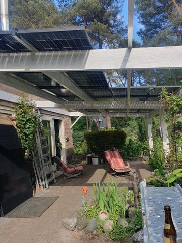 Zonnepanelen op uw carport of veranda, zonder dakbeschot, Ophalen, Nieuw, Compleet systeem, 200 wattpiek of meer