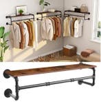 Industriële Wandkapstok met Plank – Kledingrek van Metaal, Verzenden, Nieuw