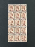 Koninkrijk Italië 1923 - Michetti cent 7 1/2 op 85, blok van, Gestempeld