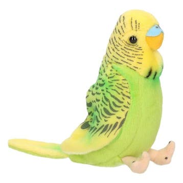 Heunec parkiet knuffel - pluche - groen - 11 cm, Verzenden, Nieuw