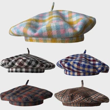 Stijlvolle Ruitjes Baret voor Dames - Retro Vliegende Schote, Verzenden, Nieuw