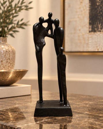 sculptuur, Verbonden Familie – Handgemaakt Abstract Design, Antiek en Kunst