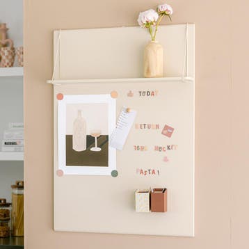 Magneetbord Beau Blush XL 102×71cm met plankje – memobord, Verzenden, Nieuw, Magneetbord