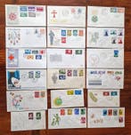 Nederland - 18 x Onbeschreven FDC tussen E29 t/m E60 met, Gestempeld