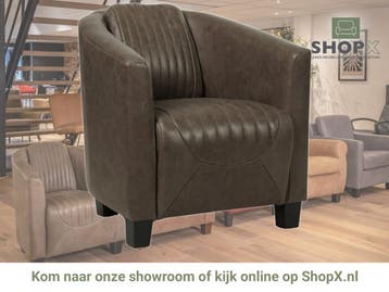 Leren fauteuil Press Special - Vintage Elephant, Nieuw, Ophalen of Verzenden, Eigentijds, Klassiek, Retro, Romantisch, Vintage