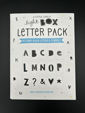 Lightbox letter set: Funky - zwart, Ophalen of Verzenden, Nieuw