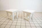 Bijzettafels Wit (2 st.), Huis en Inrichting, Tafels | Bijzettafels, Ophalen of Verzenden, Nieuw