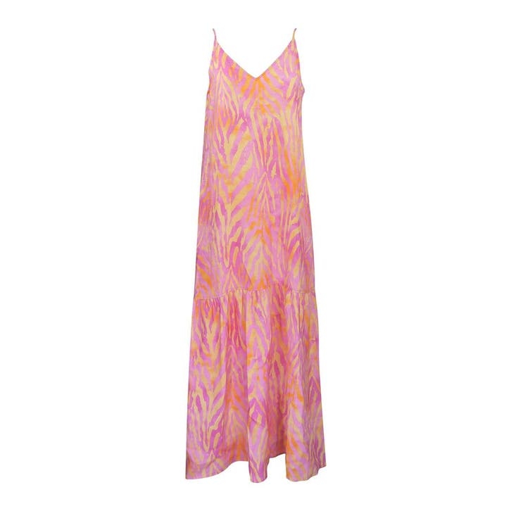 Backstage • linnen maxi jurk • M, Kleding | Dames, Jurken, Roze, Nieuw, Maat 38/40 (M), Verzenden