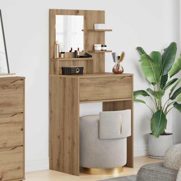 vidaXL Slaapkamer Kaptafels Artisan Eiken 80 x 39,6 x 135 cm, Verzenden, Nieuw