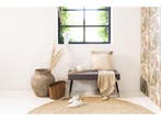 LIFA LIVING Halbank Barcelona - Modern - Velvet & Hout -, Verzenden, Nieuw