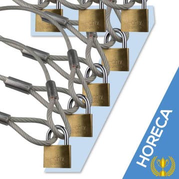 Kabel met lussen 350 cm met hangslot, Verzenden, Nieuw