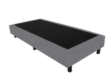 Boxspring - Budget Linnenlook Grijs - 80 x 200 cm, Verzenden, Nieuw, Grijs, Modern