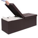 Opvouwbare Zitbank met opbergruimte en deksel - 80cm - Bruin, Verzenden