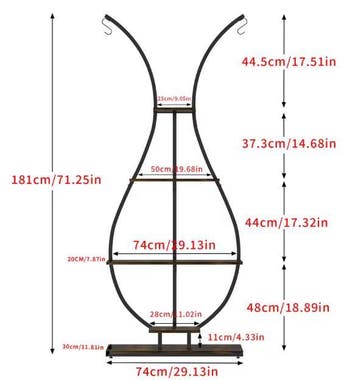 Metalen Plantenstandaard 5 Lagenen Hangers: veel plantenplez, Tuin en Terras, Verzenden, Nieuw