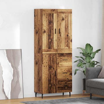 vidaXL buffetkast 2 st Oudhout 69,5 x 34 x 180 cm Bewerkt, Minder dan 50 cm, Verzenden, Nieuw, Minder dan 100 cm