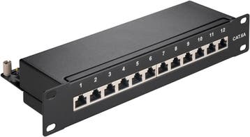 CAT 6a patchpaneel, 10 inch, 12-poorts, Computers en Software, Servers, Ophalen of Verzenden, Nieuw