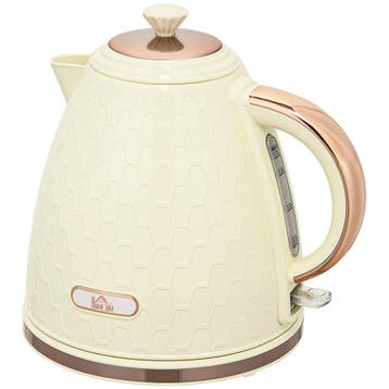 Waterkoker, 2200W, Kijkvenster, Filter, Snelkoker, Beige, Verzenden, Nieuw
