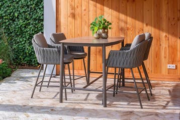 Taste Cannes/Manolo 4-persoons high dining barset 180x90 cm., Verzenden, Nieuw, Overige materialen, Tuinset