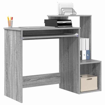 vidaXL Bureau Grijs Sonoma 106 x 41 x 88,5 cm Bewerkt hout, Verzenden, Nieuw