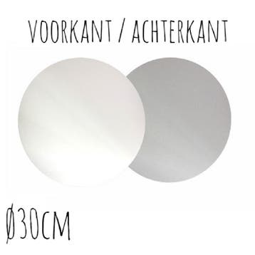 Taartonderzetter Wit / Zilver Ø30cm 10st., Verzenden, Nieuw