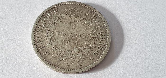 Frankrijk. 5 Francs 1874-A Hercule (Zonder minimumprijs), Postzegels en Munten, Munten | Europa | Niet-Euromunten