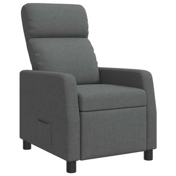 vidaXL Relaxfauteuil Donkergrijs Stof, Verzenden, Nieuw