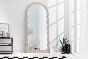 Design wandspiegel WAVE 160cm grijs - 43158, Ophalen of Verzenden, Nieuw