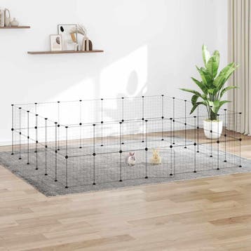 vidaXL Huisdierenkooi met deur 52 panelen 245x210x70 cm, Verzenden, Nieuw