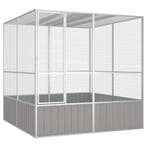 vidaXL Vogelkooi 213,5x217,5x211,5 cm gegalvaniseerd staal, Verzenden, Nieuw
