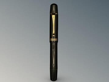 Pelikan - Pelikan 100N Black Fountain Pen - Green/Blue Ink, Nieuw