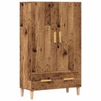 vidaXL buffetkast 70x31x115 cm bewerkt hout oud houtkleurig, Verzenden, Nieuw, Overige houtsoorten