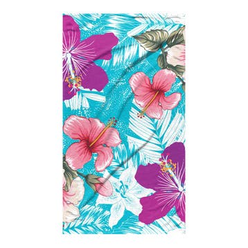 Strandlaken Hibiscus Blue 100x180 cm, Verzenden, Nieuw
